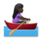 Woman Rowing Boat: Dark Skin Tone