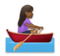 Woman Rowing Boat: Medium-Dark Skin Tone