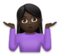 Woman Shrugging: Dark Skin Tone