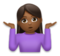 Woman Shrugging: Medium-Dark Skin Tone
