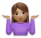 Woman Shrugging: Medium Skin Tone