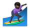 Woman Surfing: Dark Skin Tone