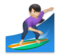 Woman Surfing: Light Skin Tone
