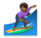 Woman Surfing: Medium-Dark Skin Tone