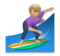 Woman Surfing: Medium-Light Skin Tone