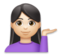 Woman Tipping Hand: Light Skin Tone