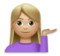 Woman Tipping Hand: Medium-Light Skin Tone