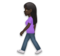 Woman Walking: Dark Skin Tone