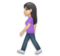 Woman Walking: Light Skin Tone