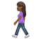 Woman Walking: Medium-Dark Skin Tone