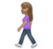 Woman Walking: Medium Skin Tone