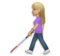 Woman with White Cane: Medium-Light Skin Tone