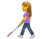 Woman with White Cane