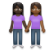 Women Holding Hands: Dark Skin Tone, Medium-Dark Skin Tone