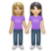 Women Holding Hands: Medium-Light Skin Tone, Light Skin Tone