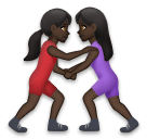 Women Wrestling: Dark Skin Tone