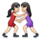 Women Wrestling: Light Skin Tone