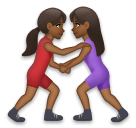 Women Wrestling: Medium-Dark Skin Tone