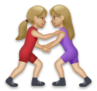 Women Wrestling: Medium-Light Skin Tone