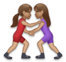 Women Wrestling: Medium Skin Tone