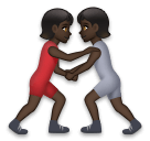 People Wrestling: Dark Skin Tone