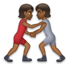 People Wrestling: Medium-Dark Skin Tone