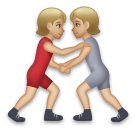 People Wrestling: Medium-Light Skin Tone