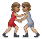 People Wrestling: Medium Skin Tone