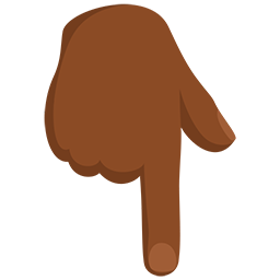 Backhand Index Pointing Down: Medium-Dark Skin Tone