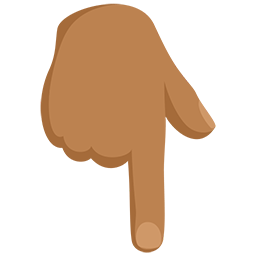Backhand Index Pointing Down: Medium Skin Tone