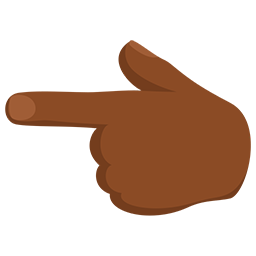 Backhand Index Pointing Left: Medium-Dark Skin Tone