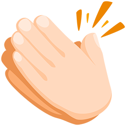 Clapping Hands: Light Skin Tone