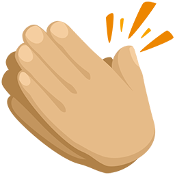 Clapping Hands: Medium-Light Skin Tone