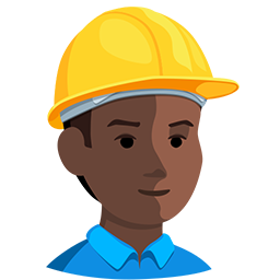 Construction Worker: Dark Skin Tone