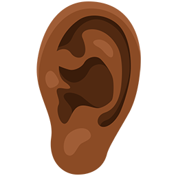 Ear: Medium-Dark Skin Tone