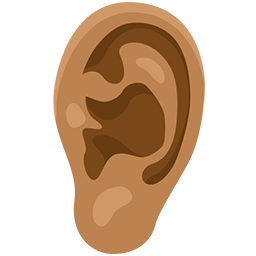 Ear: Medium Skin Tone