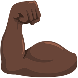 Flexed Biceps: Dark Skin Tone