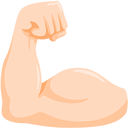 Flexed Biceps: Light Skin Tone