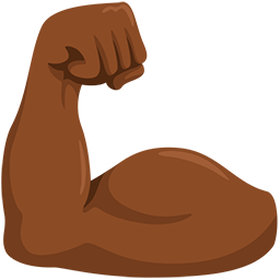Flexed Biceps: Medium-Dark Skin Tone