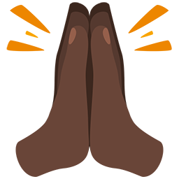 Folded Hands: Dark Skin Tone