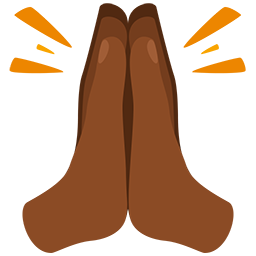 Folded Hands: Medium-Dark Skin Tone