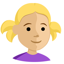 Girl: Medium-Light Skin Tone