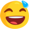Grinning Face with Sweat