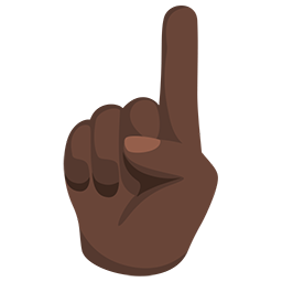 Index Pointing Up: Dark Skin Tone