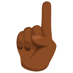 Index Pointing Up: Medium-Dark Skin Tone