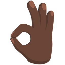 OK Hand: Dark Skin Tone