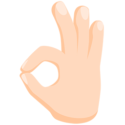OK Hand: Light Skin Tone