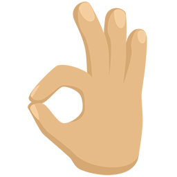 OK Hand: Medium-Light Skin Tone