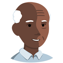 Old Man: Dark Skin Tone