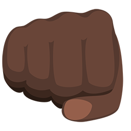 Oncoming Fist: Dark Skin Tone